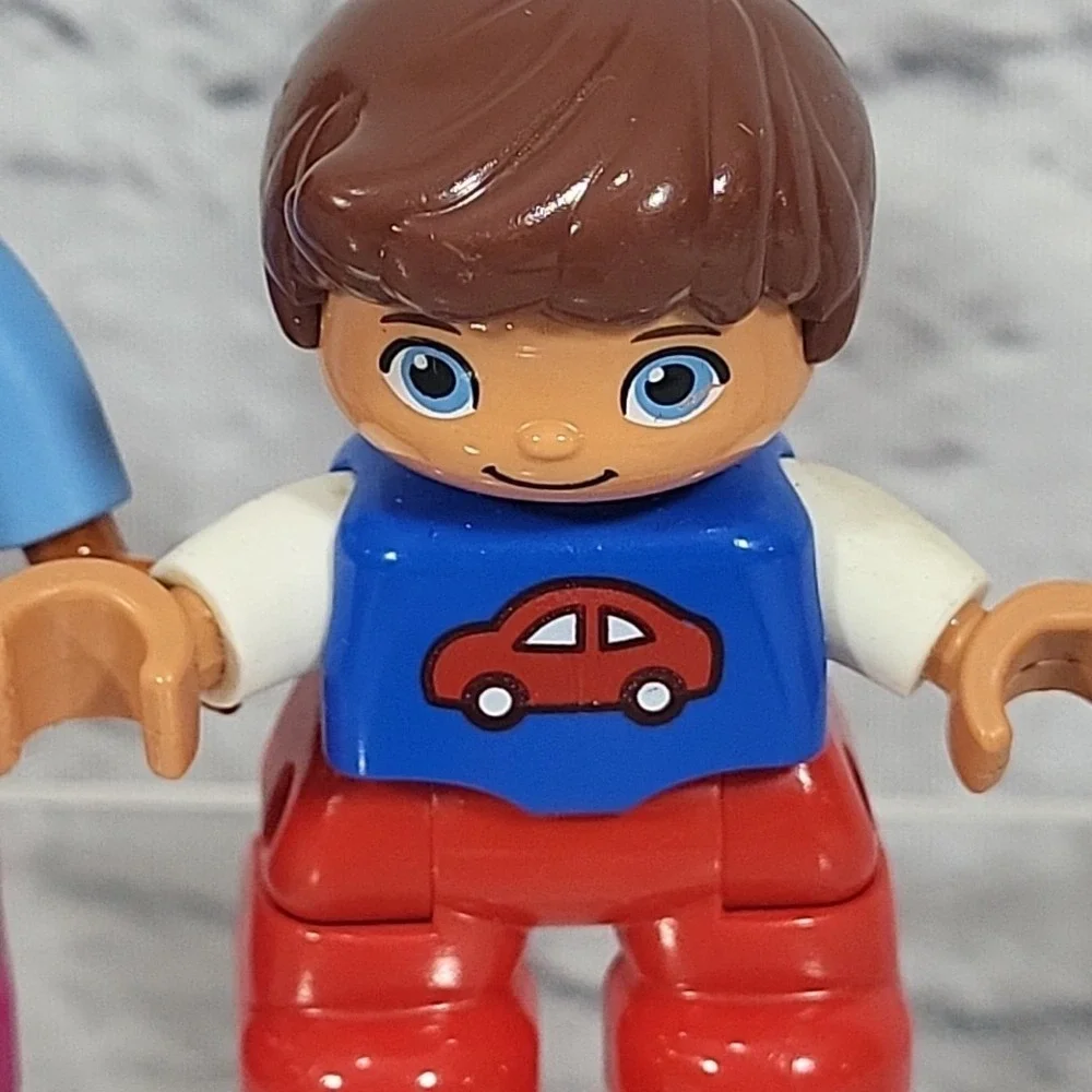 Lego Duplo Figures Lot Family Mom Lady Boy Kid Cats Pets‎